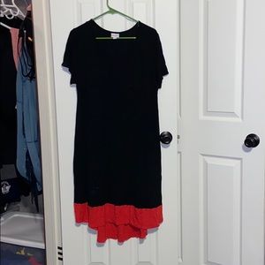 Red and black xl lularoe dress